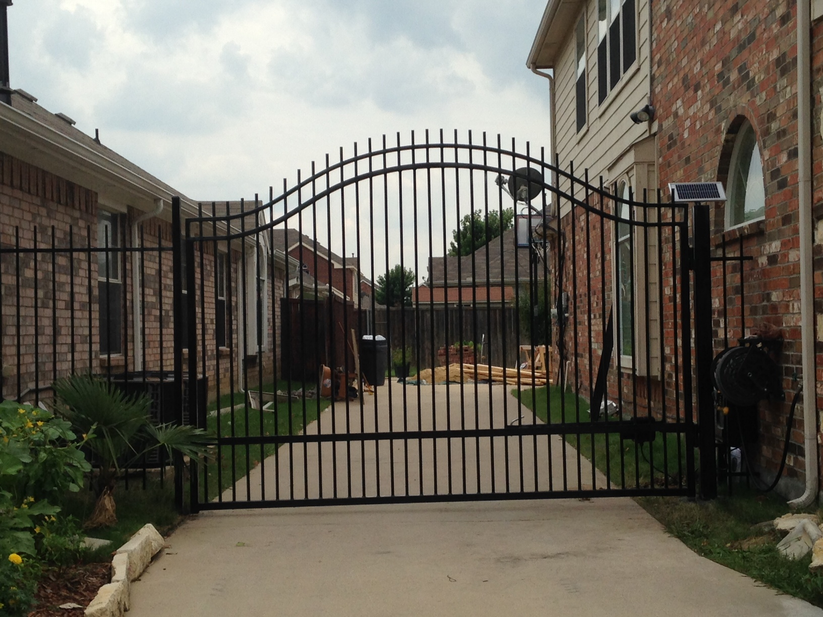 Custom Wrought Iron Driveway Gate Fence Companies Roofing for sizing 1632 X 1224