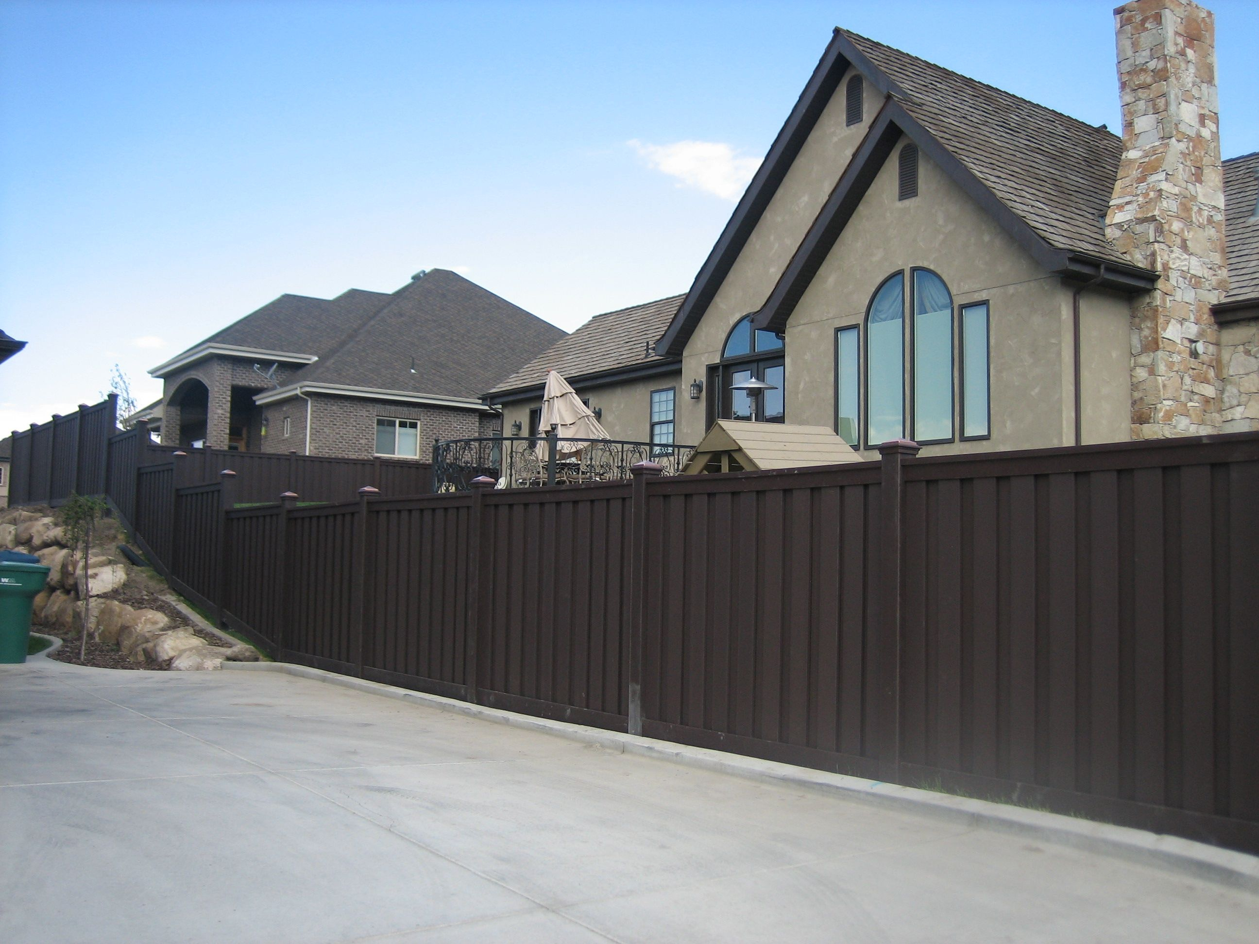 Dark Brown Fence That Is A Better Alternative Than Vinyl Fencing inside measurements 2592 X 1944