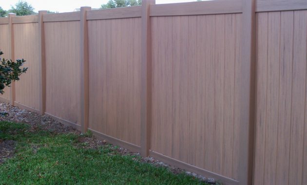 brown fence vinyl dark panels fences