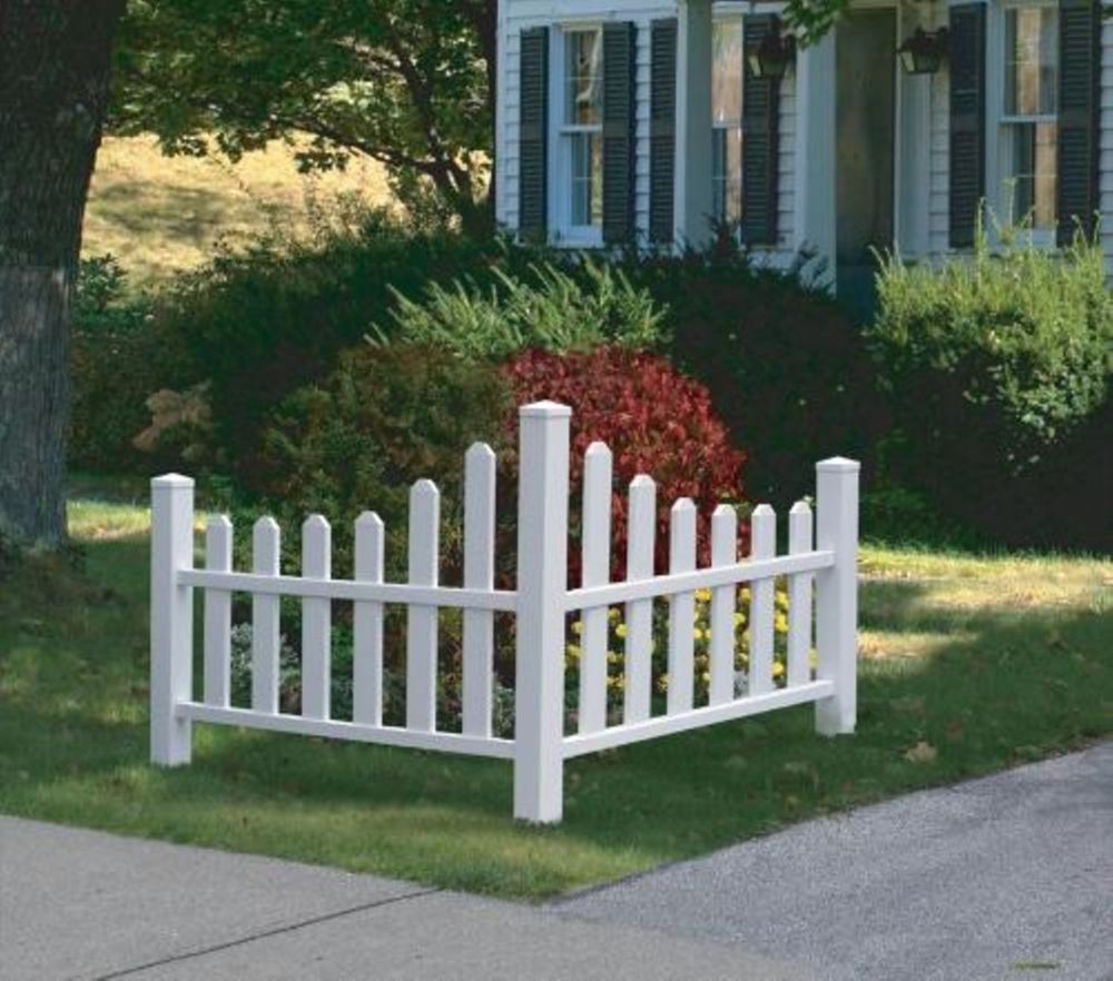 Decorative Vinyl Outdoor Country Corner White Picket Fence W20 Year pertaining to measurements 1000 X 882