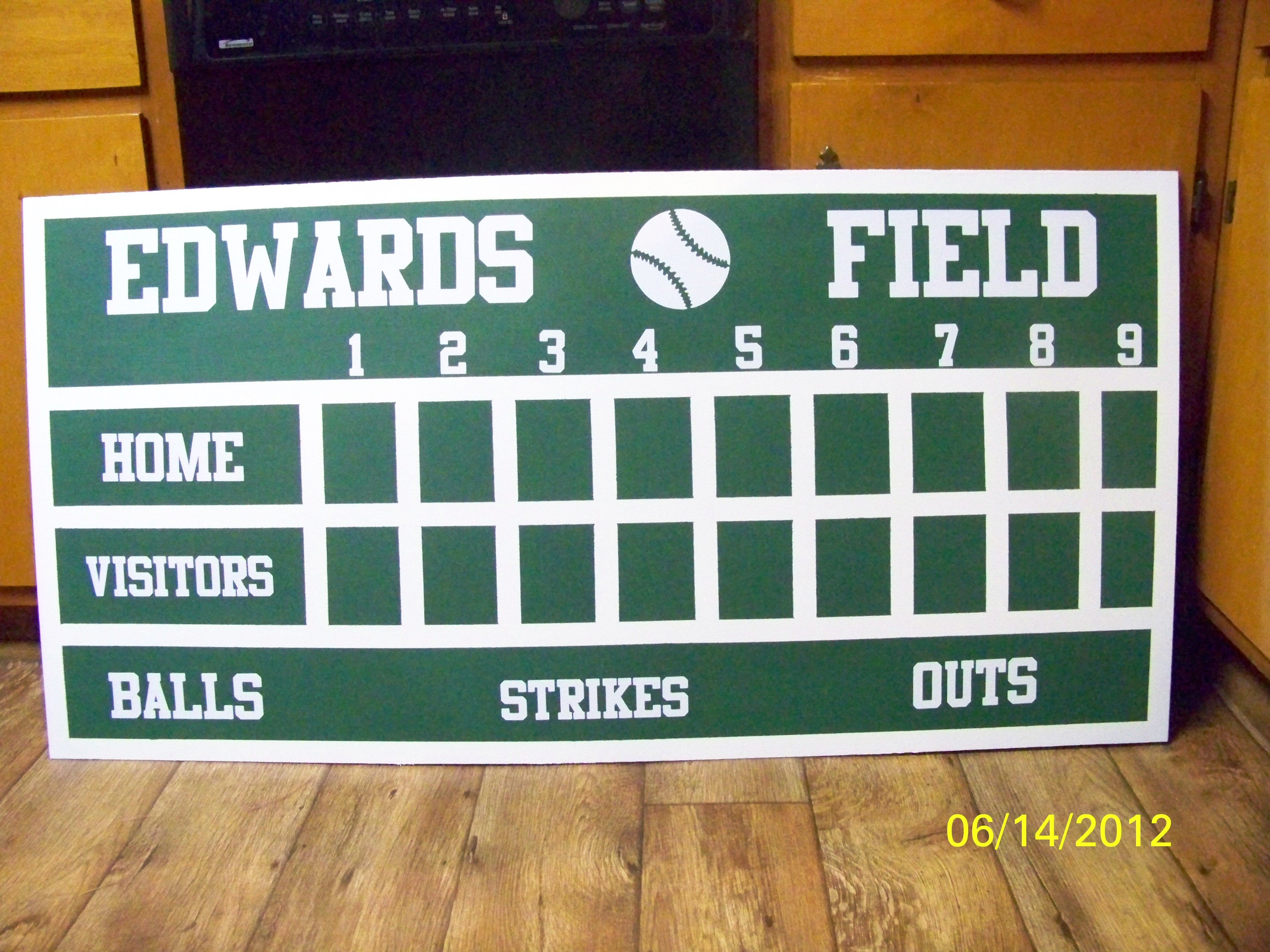 Diy Baseball Scoreboard A Wonderful Homemade Gift For Any Baseball within dimensions 3648 X 2736