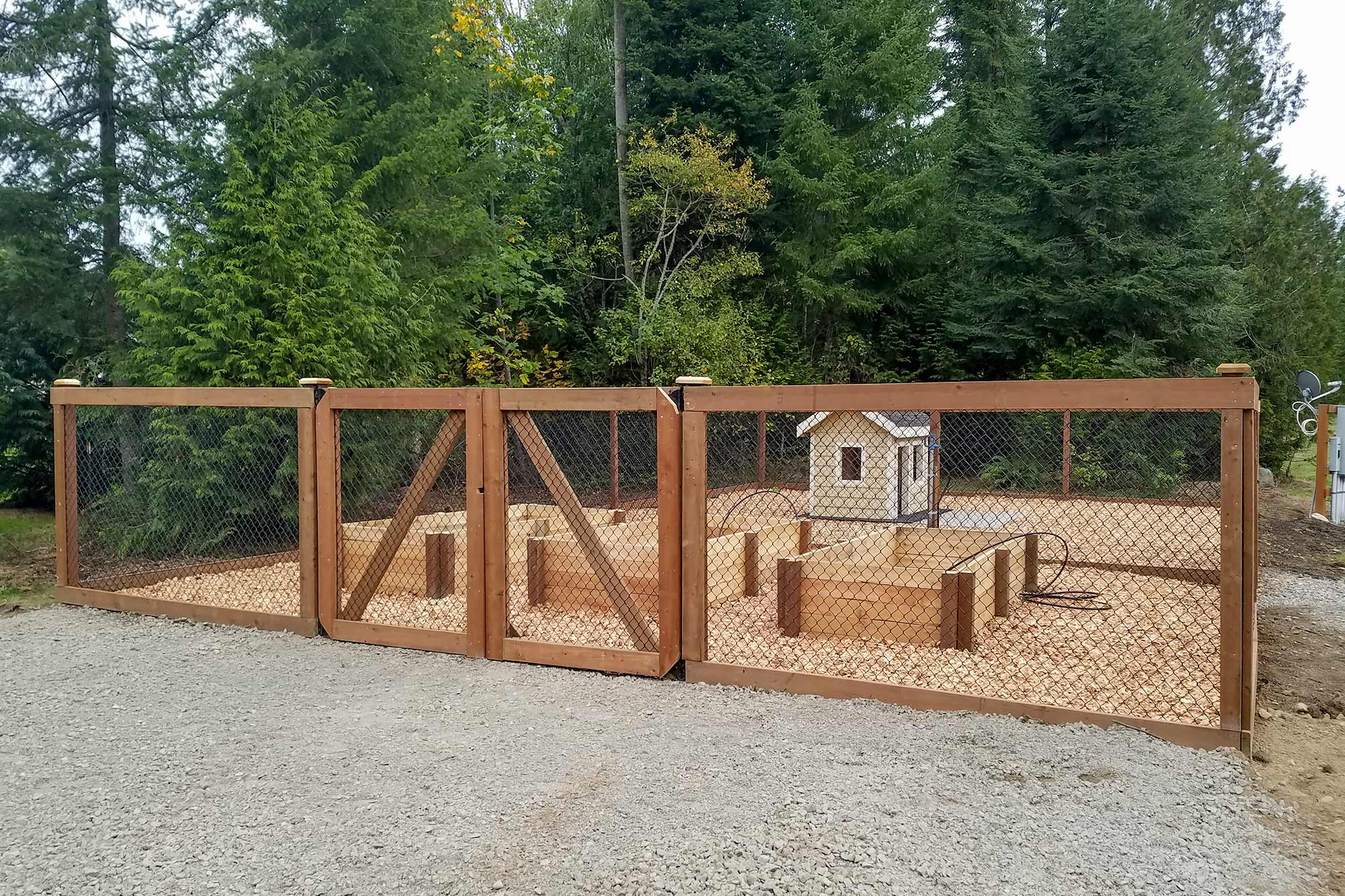 Dog Kennel With Raised Garden Ajb Landscaping Fence in proportions 2000 X 1333