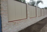 Elegant White Cement Block Fence Wall That Decorated With White Iron inside sizing 1632 X 1224