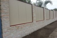Elegant White Cement Block Fence Wall That Decorated With White Iron regarding size 1632 X 1224