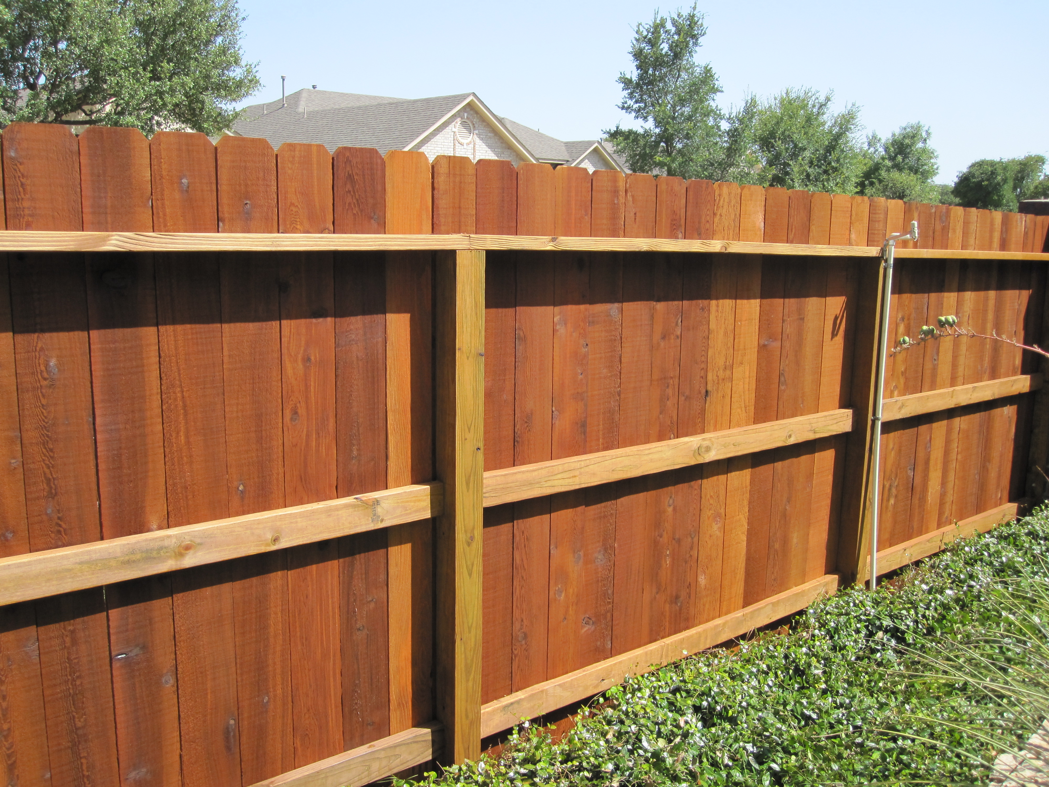 Examples Of Wood Fence Styles Completed American Fence And Deck in size 4000 X 3000