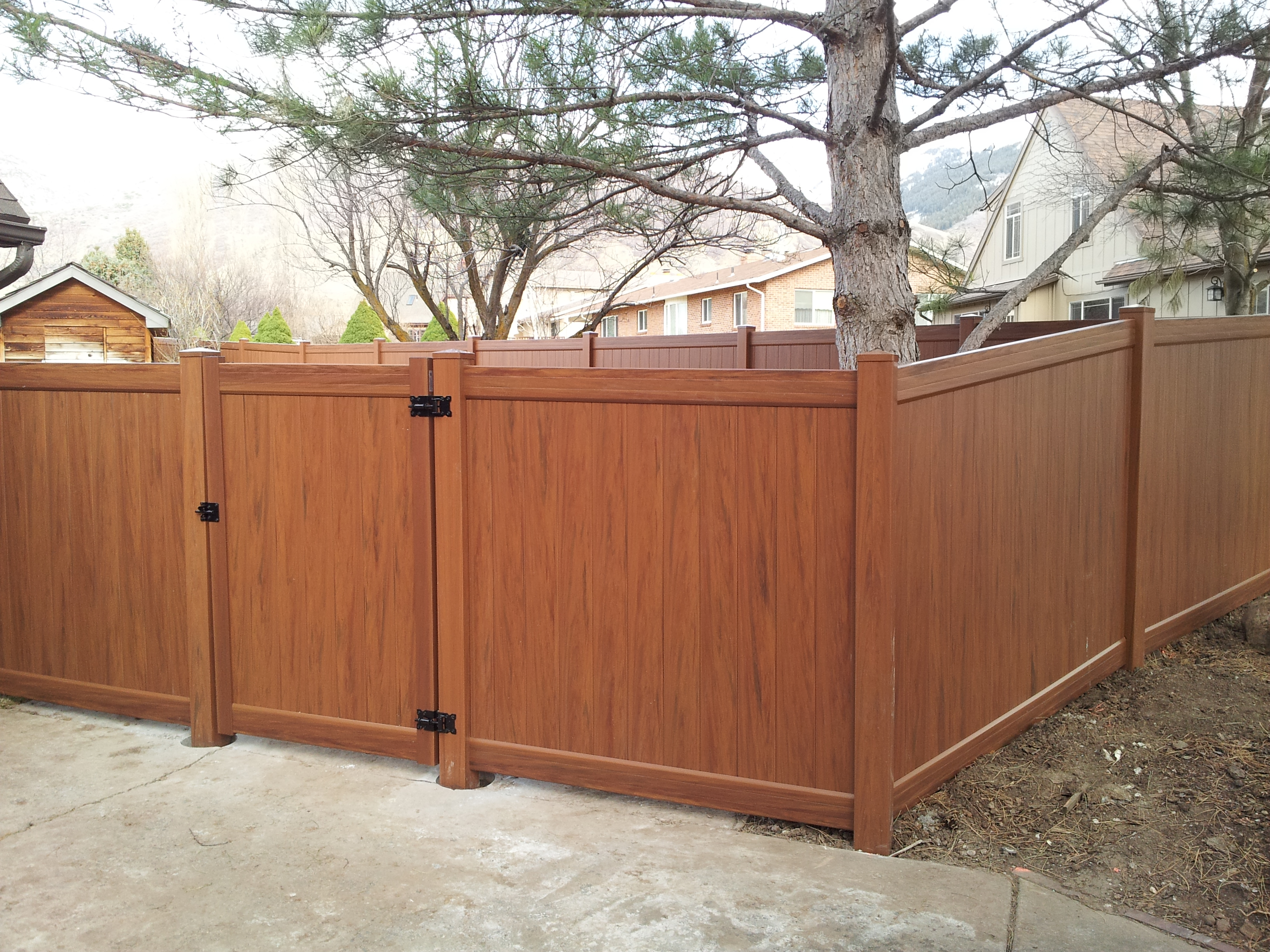 Excellent Wood Grain Style Vinyl Privacy Fence For Wood Grain throughout measurements 3264 X 2448