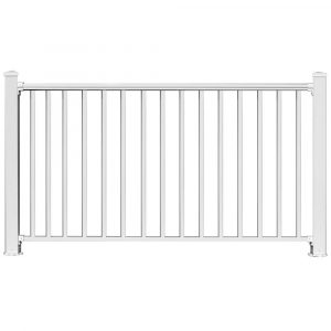 Ez Handrail 6 Ft X 54 In White Aluminum Fence Panel Kit With 1 In inside proportions 1000 X 1000