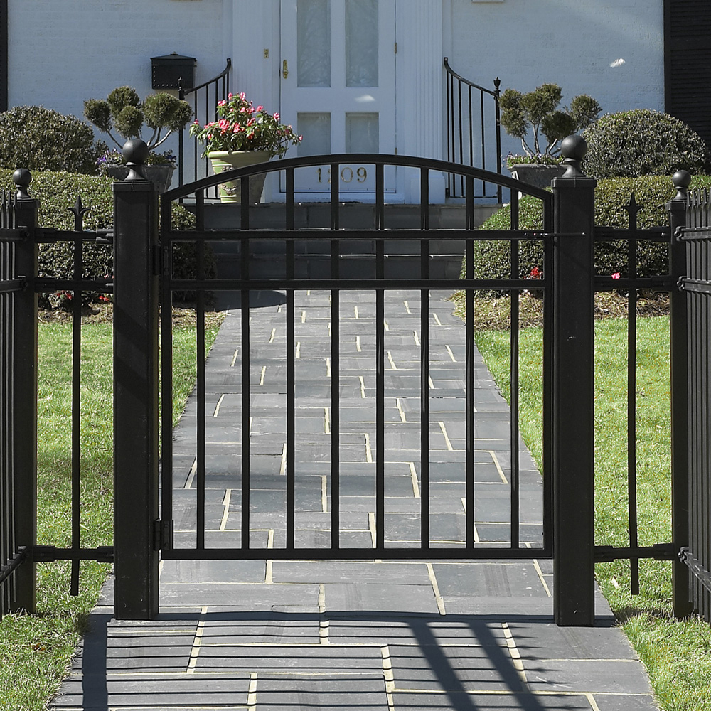 Fence Gates Wrought Iron Or Cedar Garden Gate pertaining to measurements 1000 X 1000