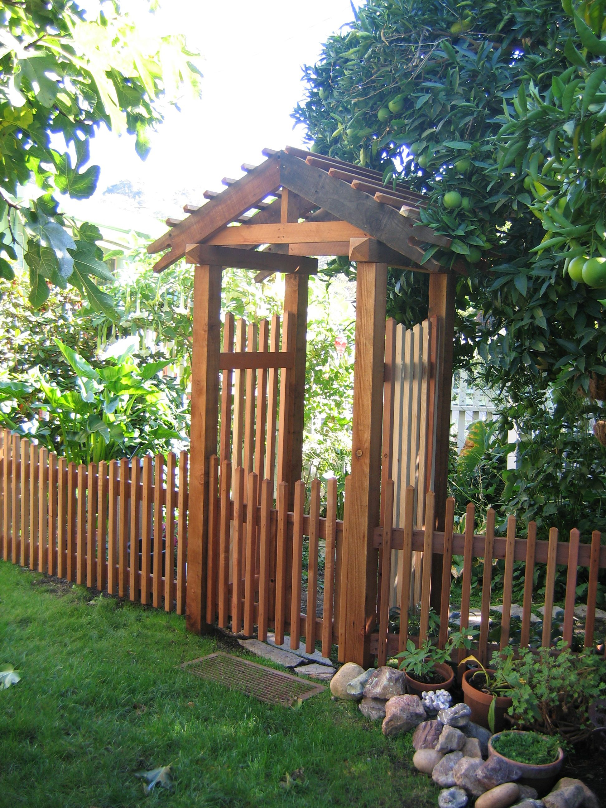 Fence With Arbor Gate Redwood Fence Gate And Arbor Great For with proportions 1944 X 2592