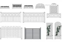 Flower Bed And Wooden Fences Cad Blocks Free Dwg File Trees with proportions 1080 X 760