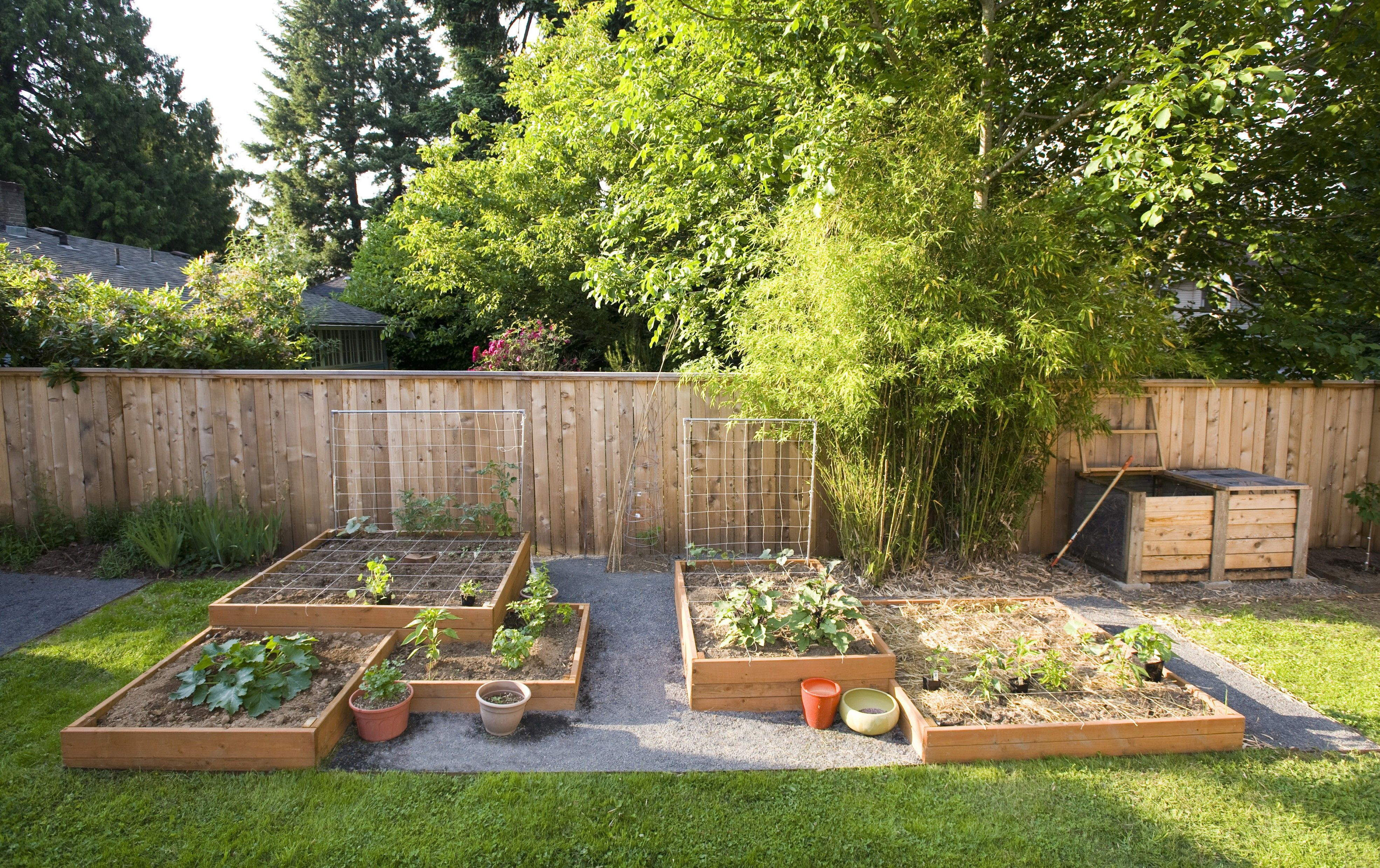 Garden And Patio Small Square Foot Backyard Vegetable Garden Ideas intended for size 3940 X 2478
