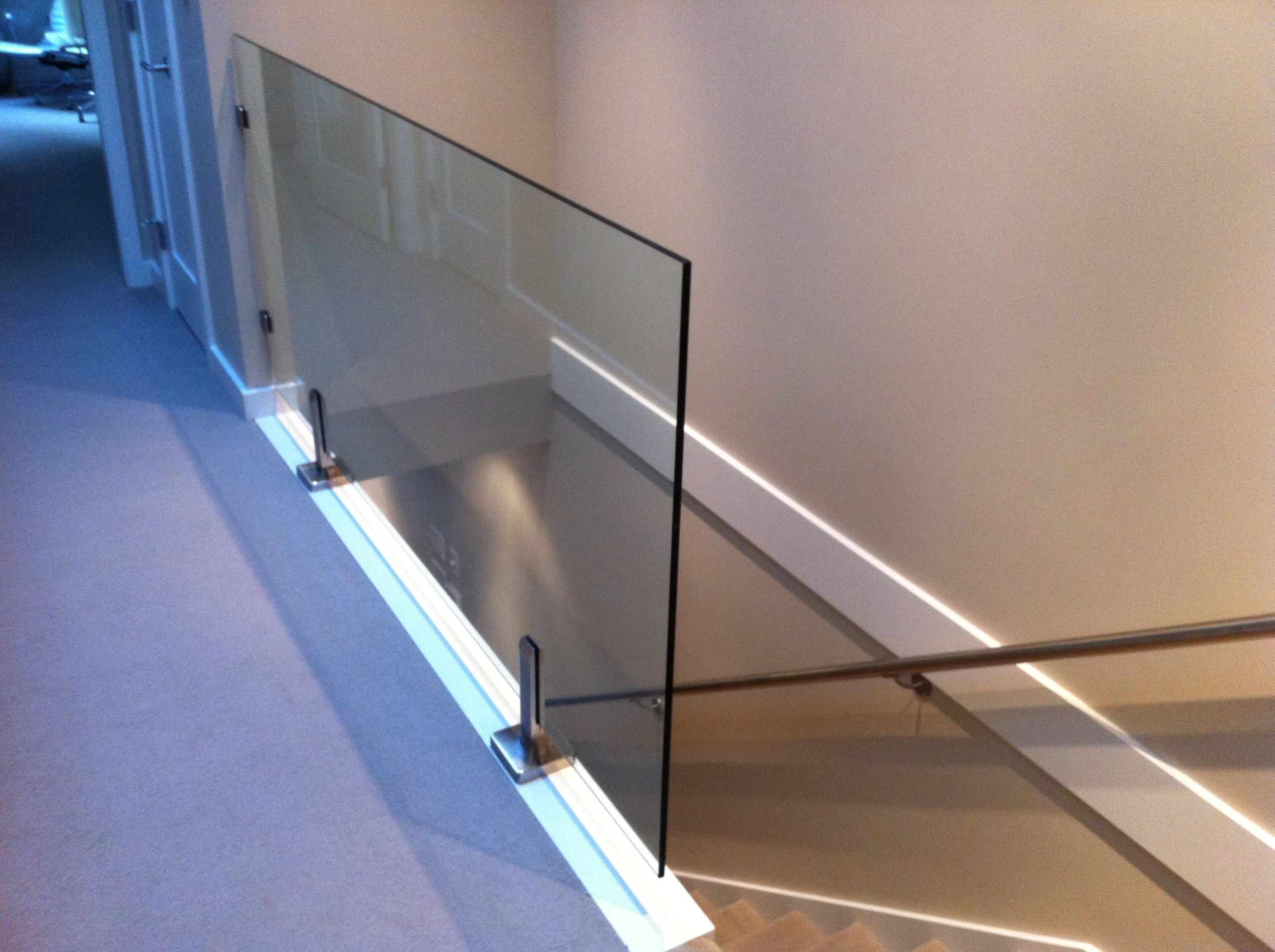 Glass Railings Super Interior Railing With All Clamps Home Interior with regard to size 2592 X 1936