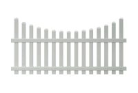 Glendale 4 Ft H X 8 Ft W White Vinyl Scalloped Top Spaced Picket inside proportions 1000 X 1000