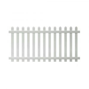 Glendale 4 Ft H X 8 Ft W White Vinyl Spaced Picket Unassembled throughout size 1000 X 1000