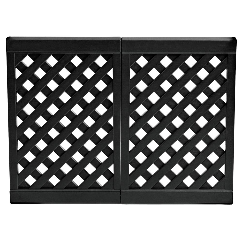 Grosfillex 2 Panel Black Resin Interlocking Outdoor Patio Fence 40 with regard to sizing 1000 X 1000