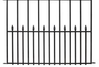 Hampton Bay Empire 30 In X 36 In Black Steel 3 Rail Fence Panel in measurements 1000 X 1000