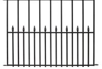 Hampton Bay Empire 30 In X 36 In Black Steel 3 Rail Fence Panel throughout size 1000 X 1000