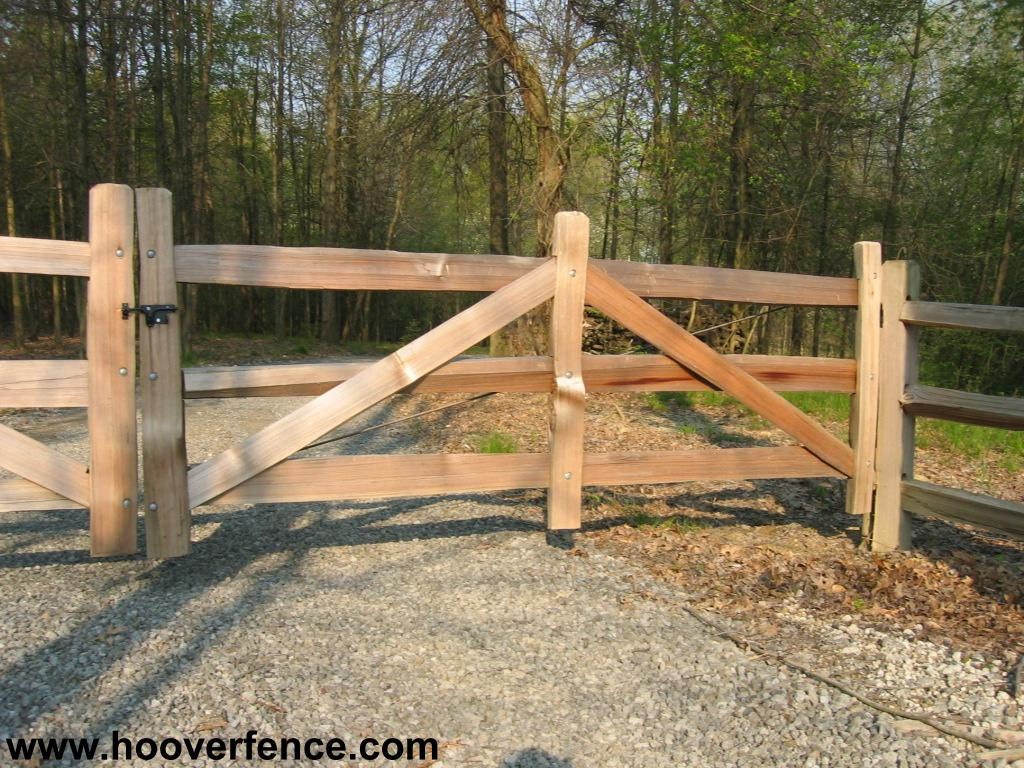 Hoover Fence Wood Split Rail Gates Western Red Cedar W Steel throughout dimensions 1024 X 768