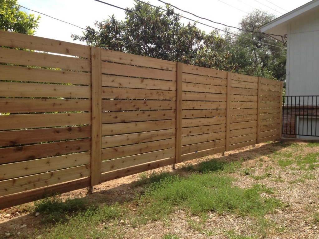 Horizontal Wooden Fence For Privacy Design Idea And Decorations For regarding proportions 1024 X 768