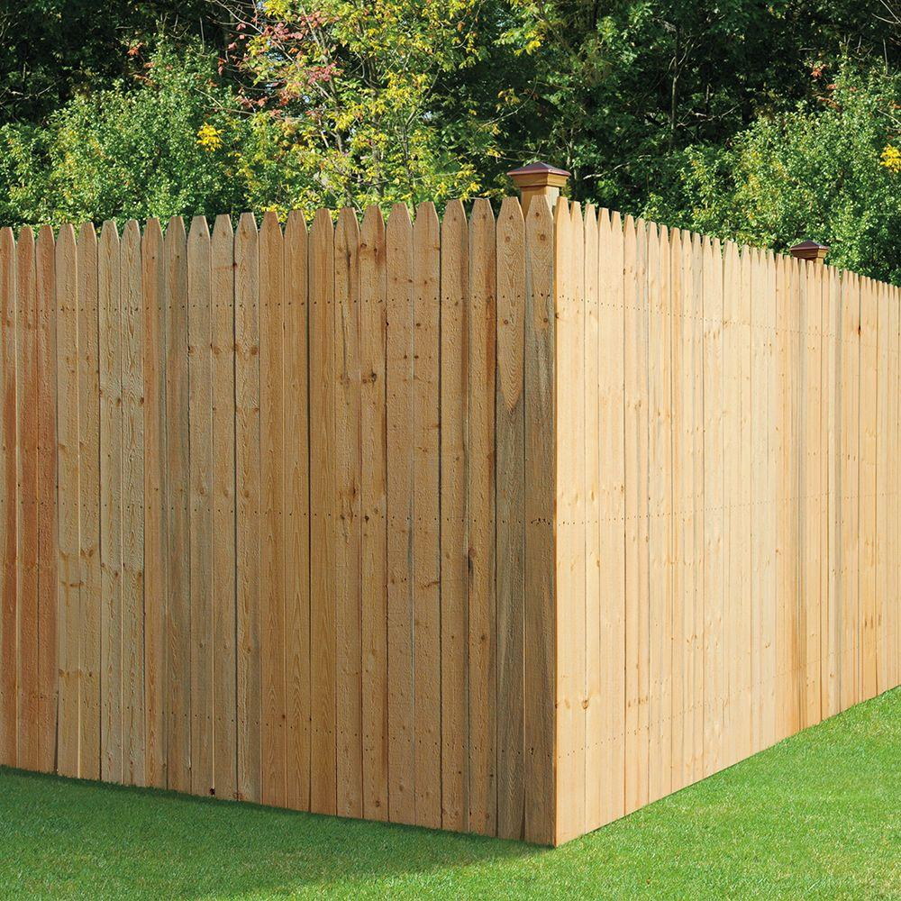 Image Of Wood Stockade Fence Panels intended for dimensions 1000 X 1000