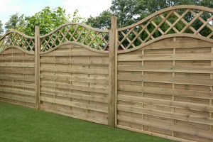 Image Of Wooden Fence Panels Homebase for dimensions 3814 X 2543