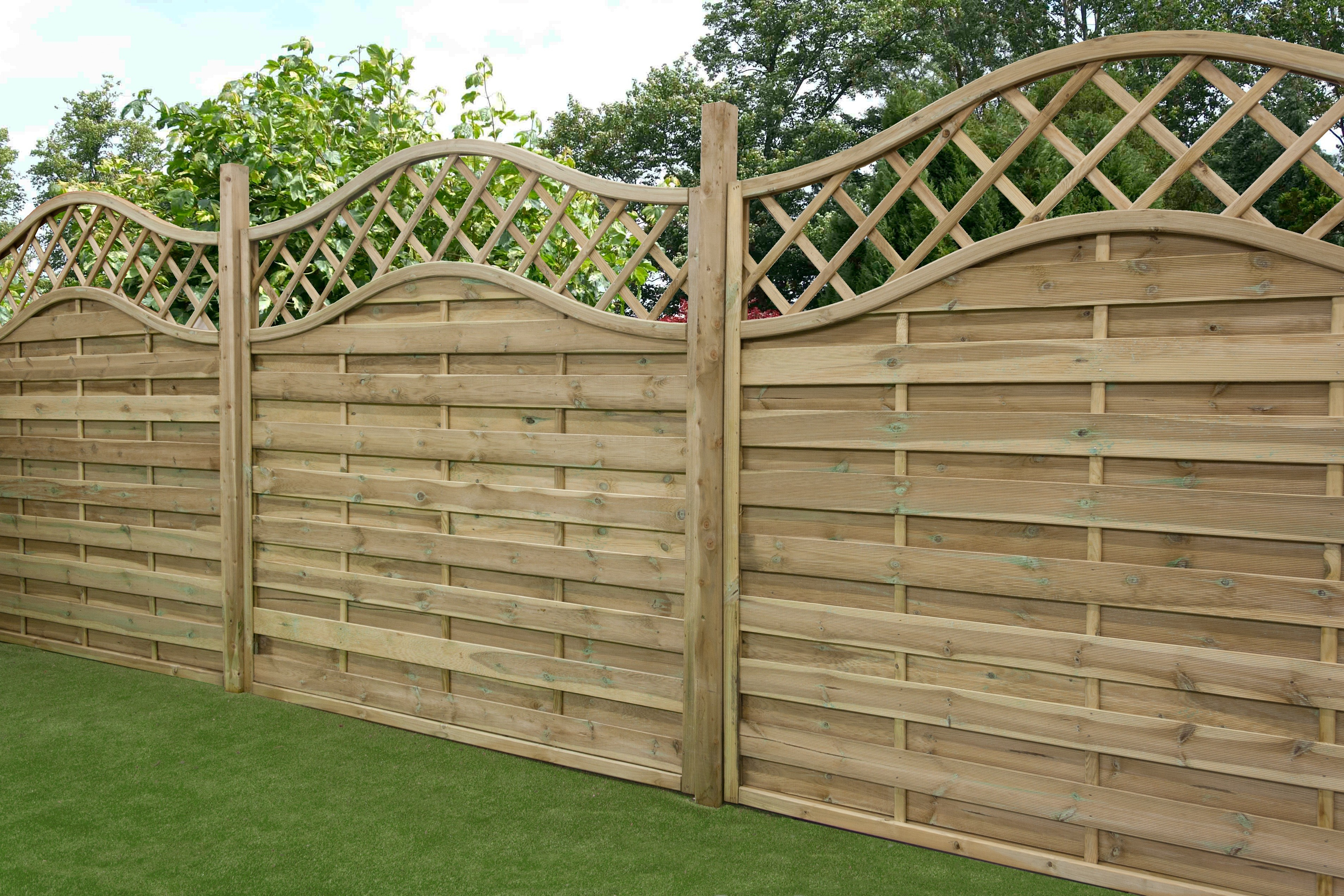 Image Of Wooden Fence Panels Homebase intended for size 3814 X 2543