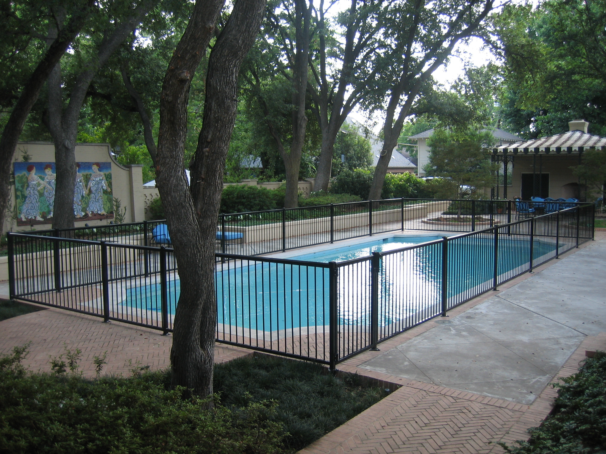 Iron Fence Around Pool for dimensions 2048 X 1536