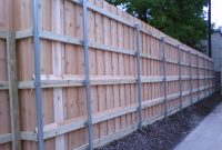 Iron Fences 38 8 Foot Board On Board Fence With Metal Posts throughout measurements 1280 X 960