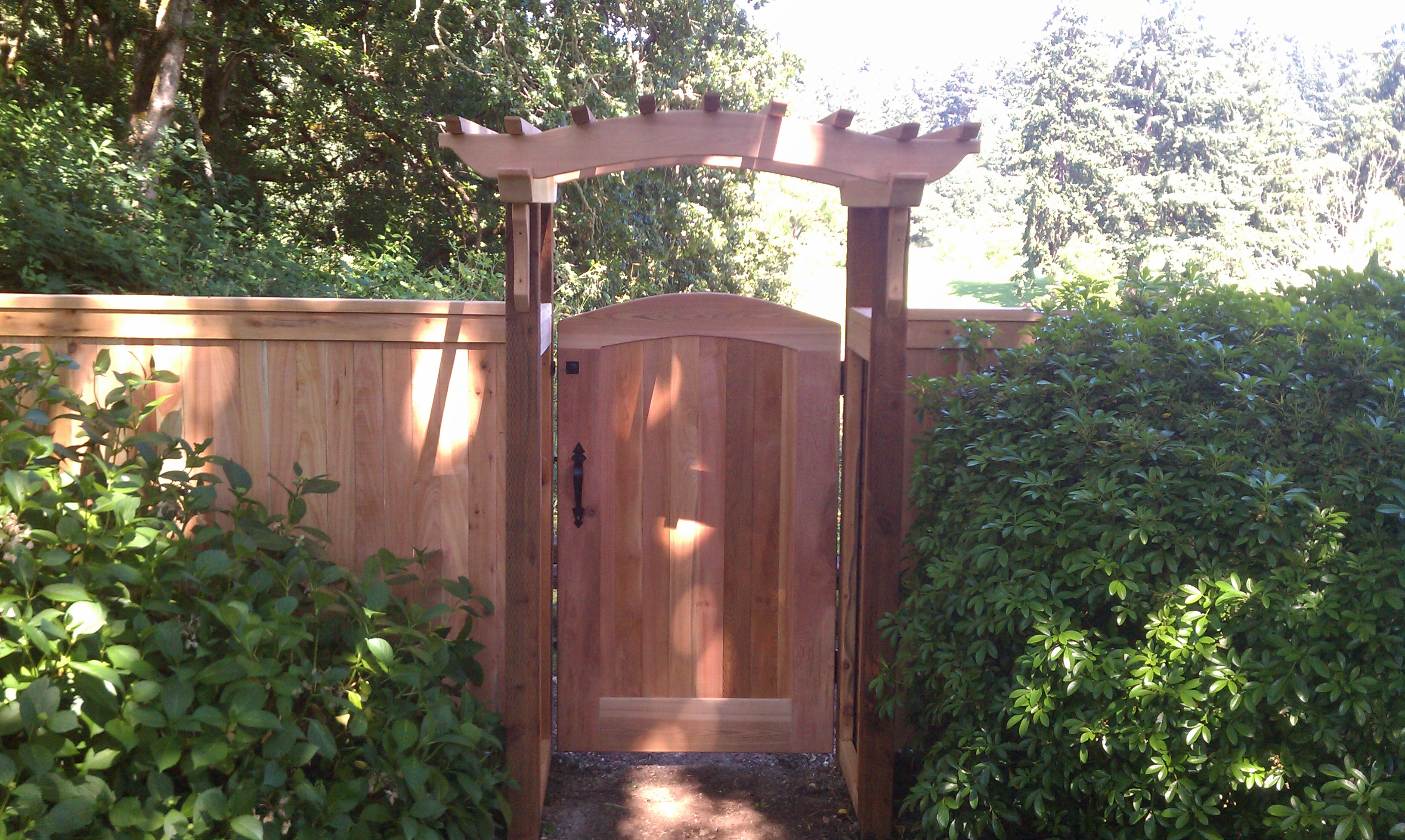 John And Barbs New Fence Gate And Arbor Black Diamond Fencing in proportions 3264 X 1952