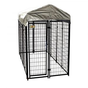 Kennelmaster 4 Ft X 8 Ft X 6 Ft Welded Wire Dog Fence Kennel Kit with regard to proportions 1000 X 1000