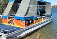 Kenny Chesney Themed Ink Vinyl Wrap Skin On A Pontoon Boat On The in measurements 2448 X 3264