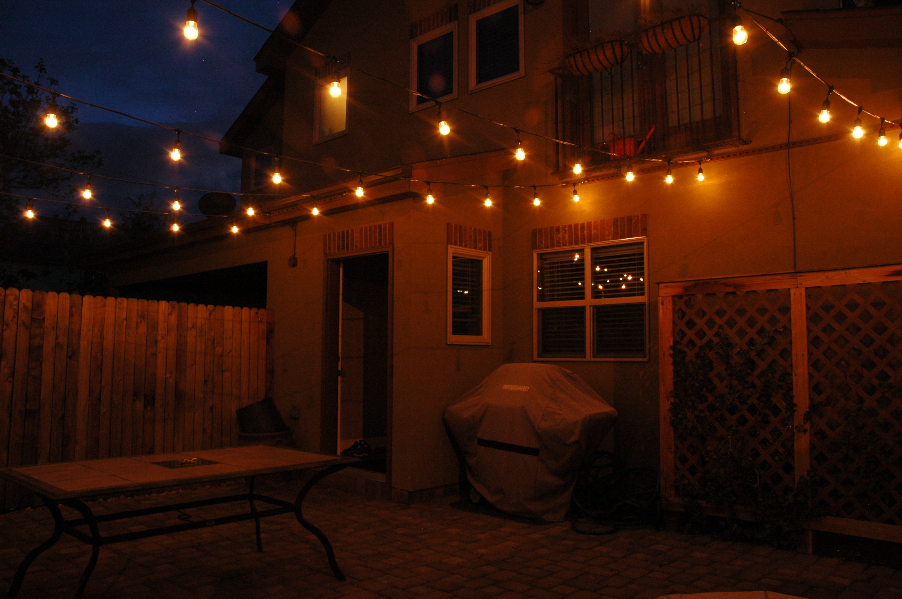 Lighting Ideas Outdoor Lamps For Patio With Wooden Fence Ideas And pertaining to proportions 3008 X 2000