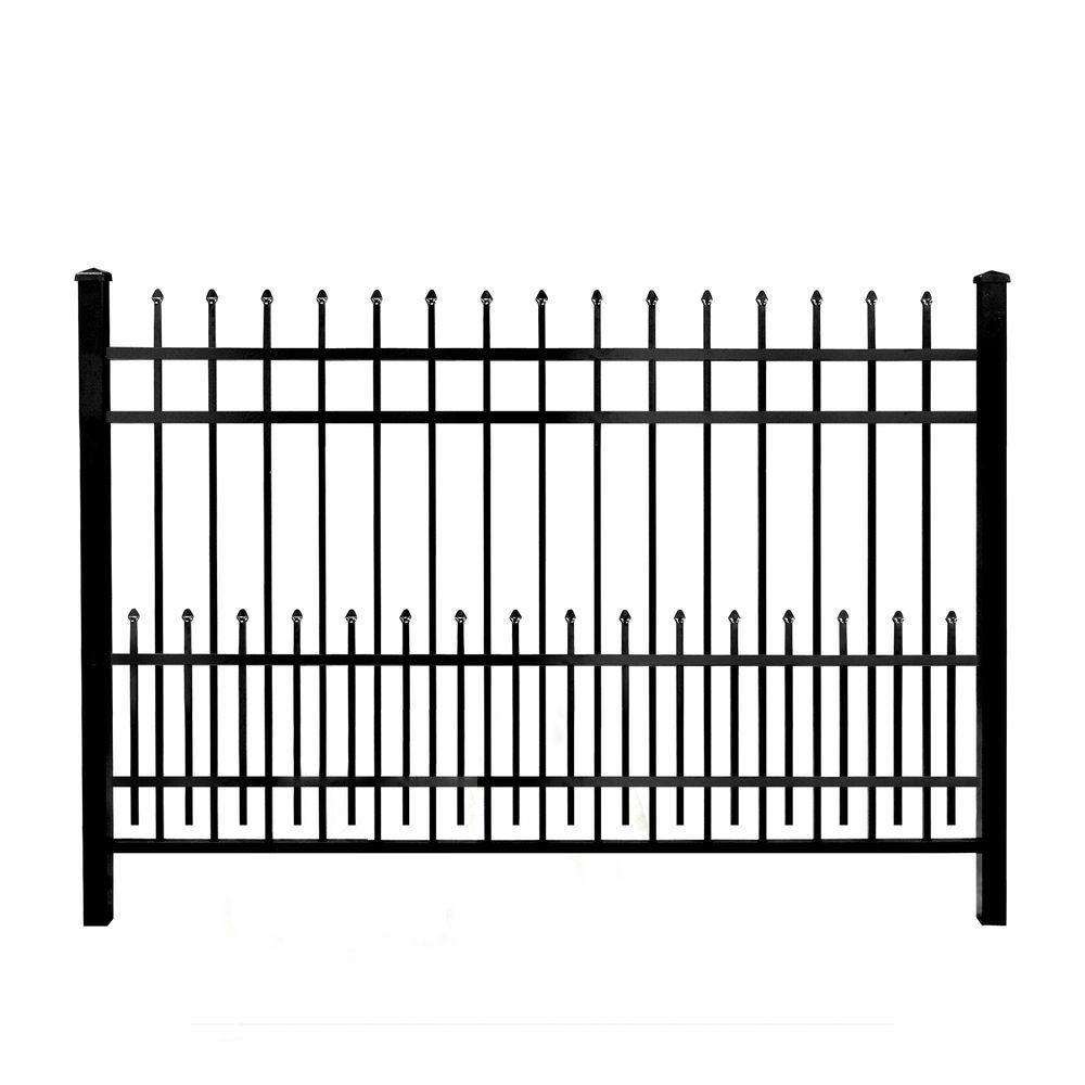 Mainstreet Aluminum Fence 34 In X 15 Ft X 6 Ft Black Aluminum inside measurements 1000 X 1000