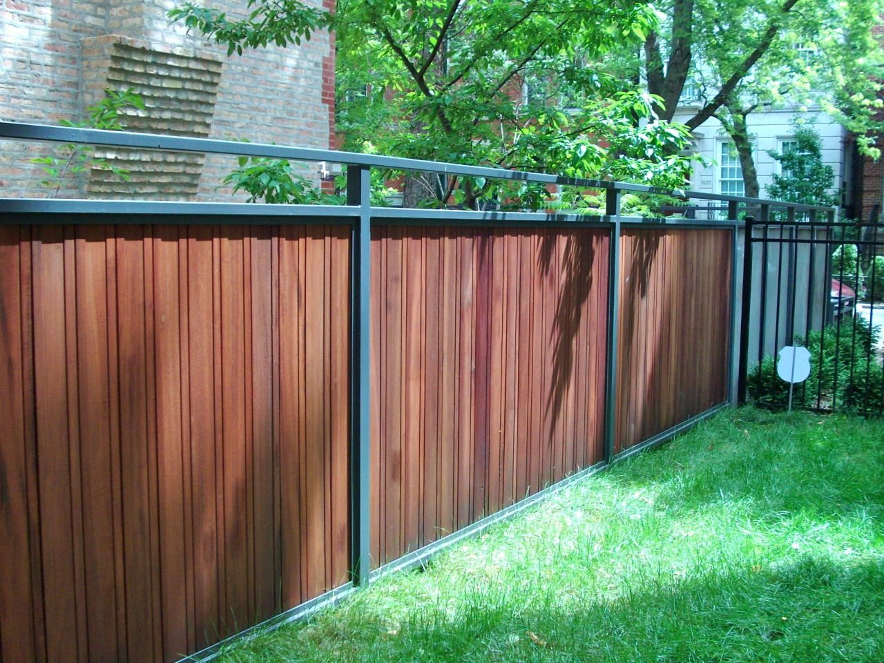 Metal Fence With Wood J Franco Steel Porches Wood And Wrought with sizing 1280 X 960
