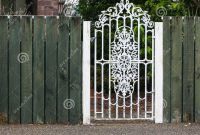 Metal White Gate Stock Photo Image Of White Security 28424256 with sizing 1300 X 1069