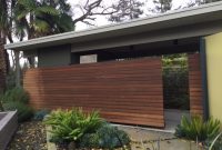 Mid Century Modern Courtyard With Sliding Ipe Fence Ipe Wood with regard to measurements 1280 X 960