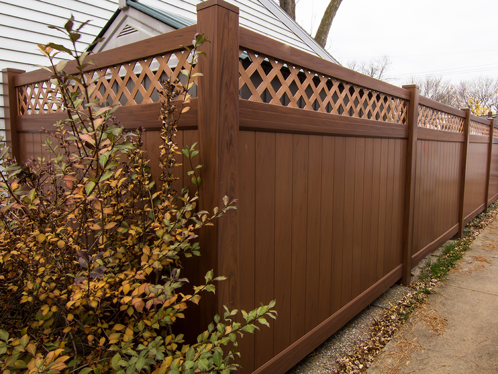 Mocha Walnut Vinyl Fence Factory Direct Vinyl Fence Wholesaler inside dimensions 1024 X 768