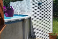 My Privacy Pool Fence Made With Lattice And Pvc Pipe So Easy in proportions 747 X 1328