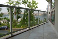 Outdoor And Patio Transparent Glass Balcony Railing In White Iron with regard to measurements 1024 X 768