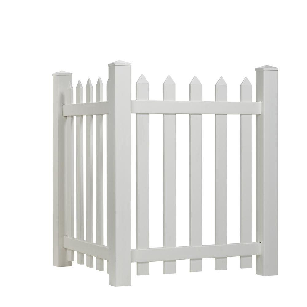 Outdoor Essentials 4 Ft H X 35 Ft W White Vinyl Spaced Picket regarding size 1000 X 1000