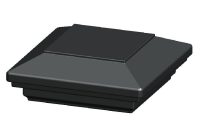 Pegatha 35 In X 35 In Aluminum Black Flat Top Post Cap 88001706 pertaining to sizing 1000 X 1000