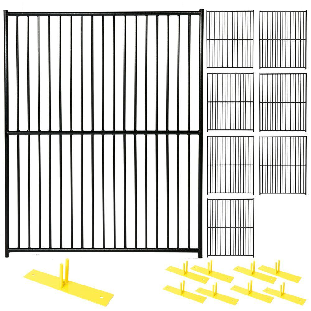 Perimeter Patrol 6 Ft X 40 Ft 8 Panel Black Powder Coated European pertaining to sizing 1000 X 1000