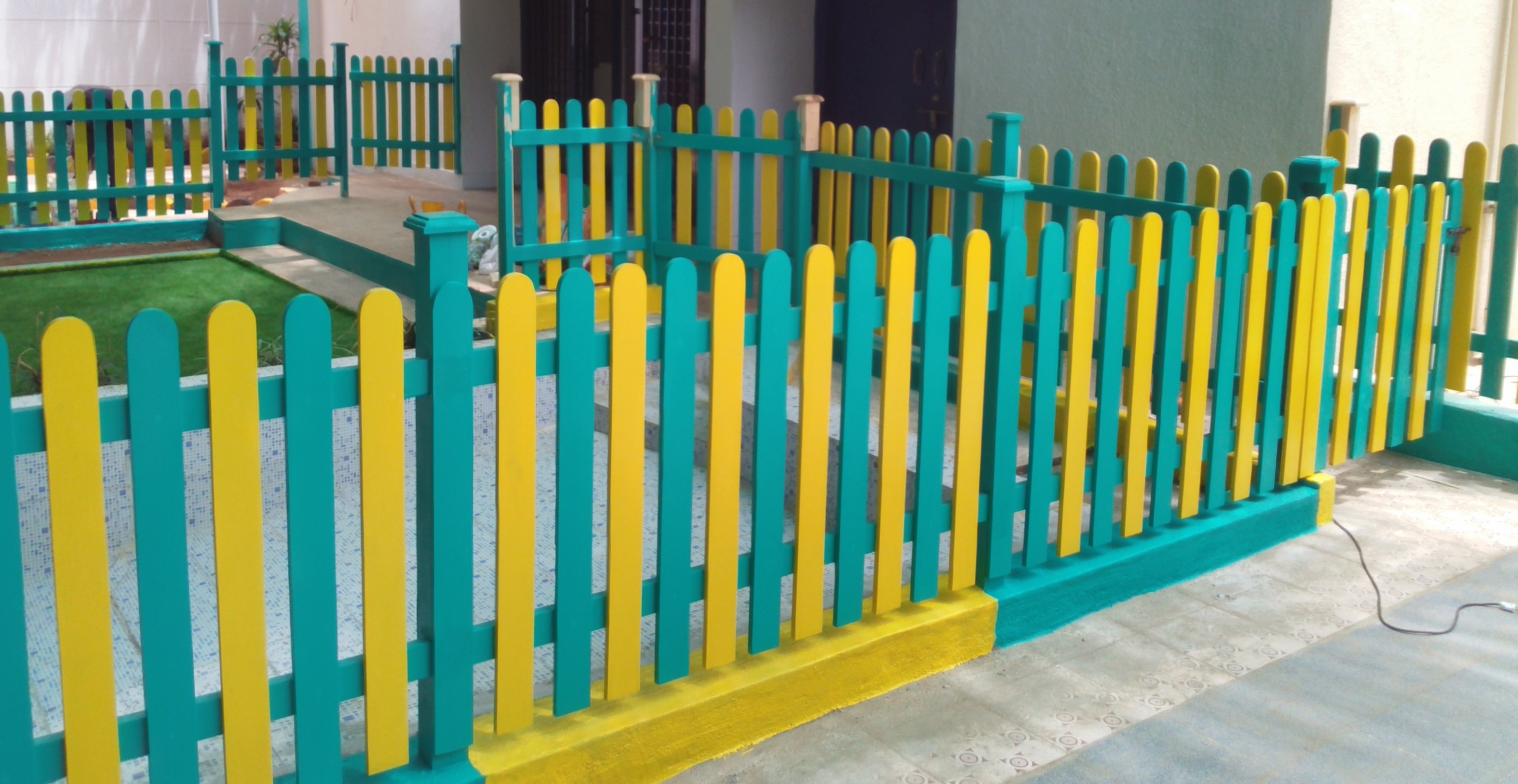 Picket Fence Installed For Little Ville Preschool In Dollars Colony within size 3149 X 1627