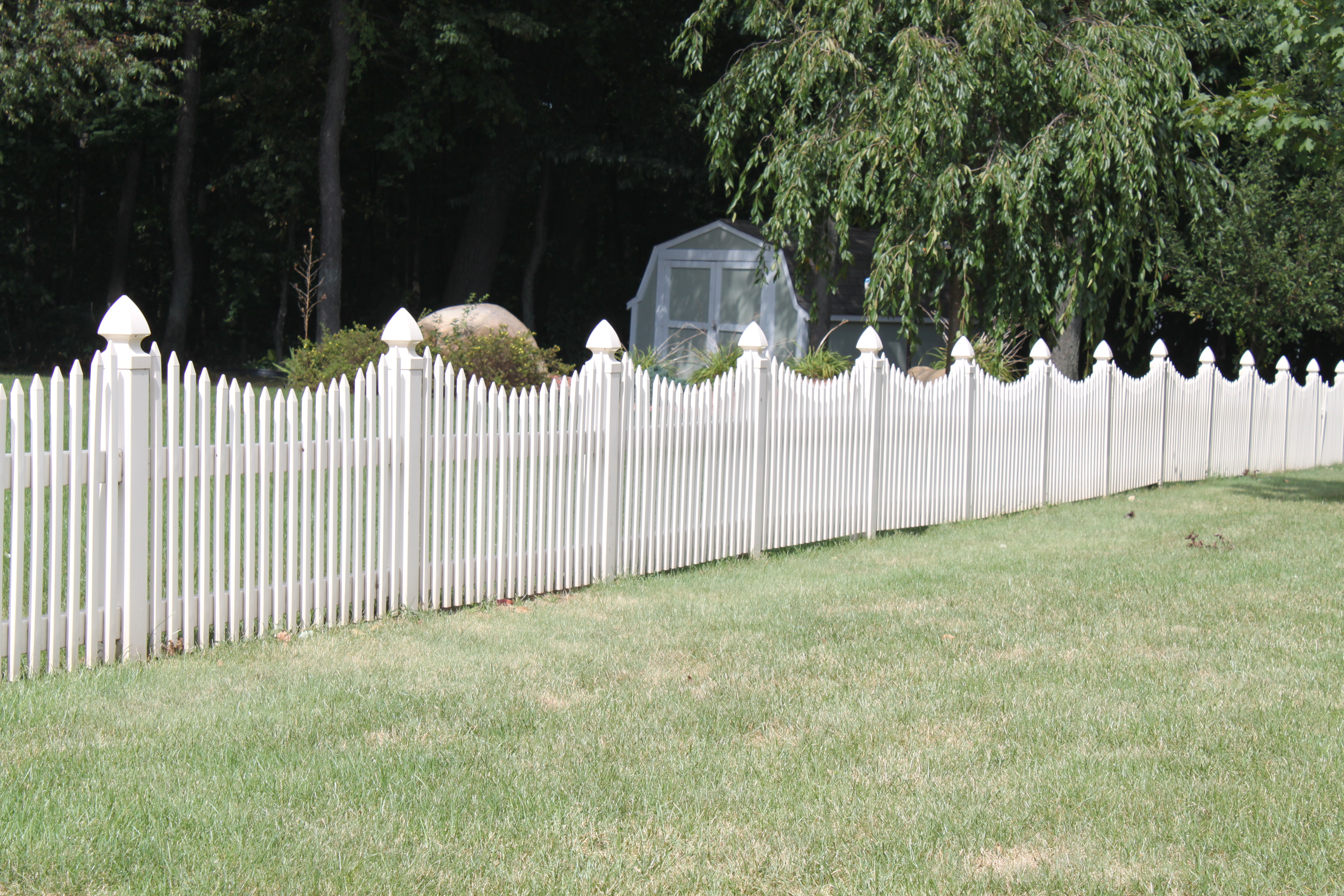 Picket Fence Vinyl Fence In A Variety Of Colors And Styles for dimensions 4752 X 3168