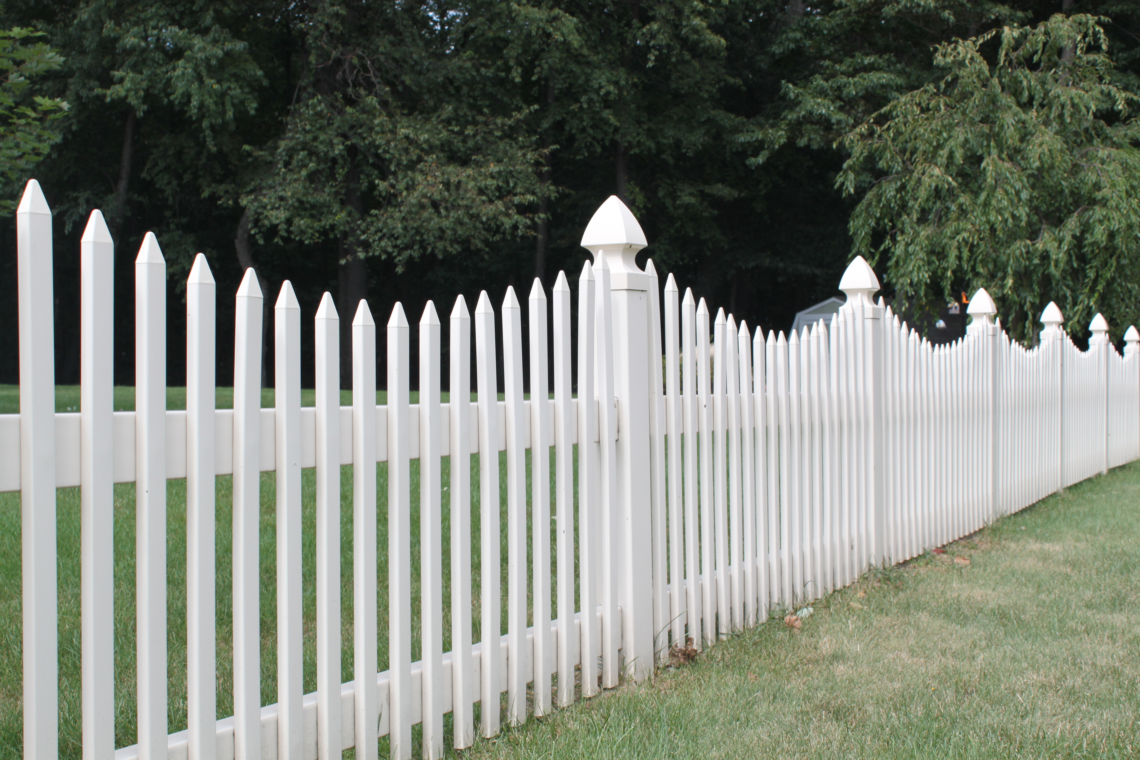 Picket Fence Vinyl Fence In A Variety Of Colors And Styles for size 4752 X 3168