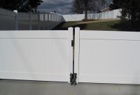 Prizm Vinyl Fences Style Bedford Color White Double Drive Gate within dimensions 3648 X 2048