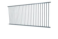 Protector Aluminium 2450 X 1200mm Flat Top Ulti M8 Fence Panel Black inside dimensions 1600 X 1600