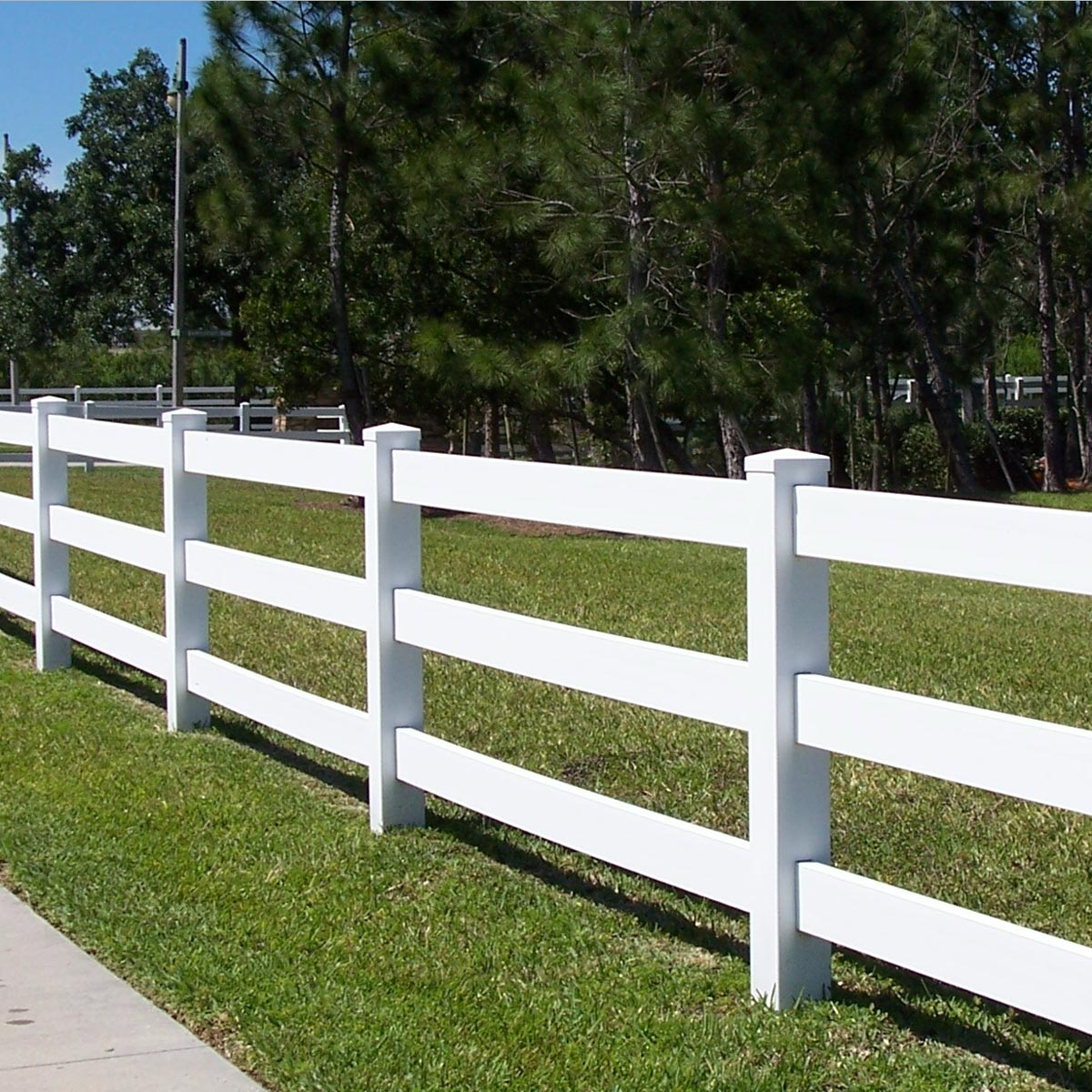 Pvc 3 Rail Horse Fencing Easy To Erect Requires Little Maintenance inside proportions 1200 X 1200