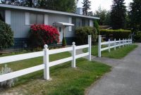 Ranch Style Fence In White Color Finish Home Interior Exterior intended for sizing 1220 X 875