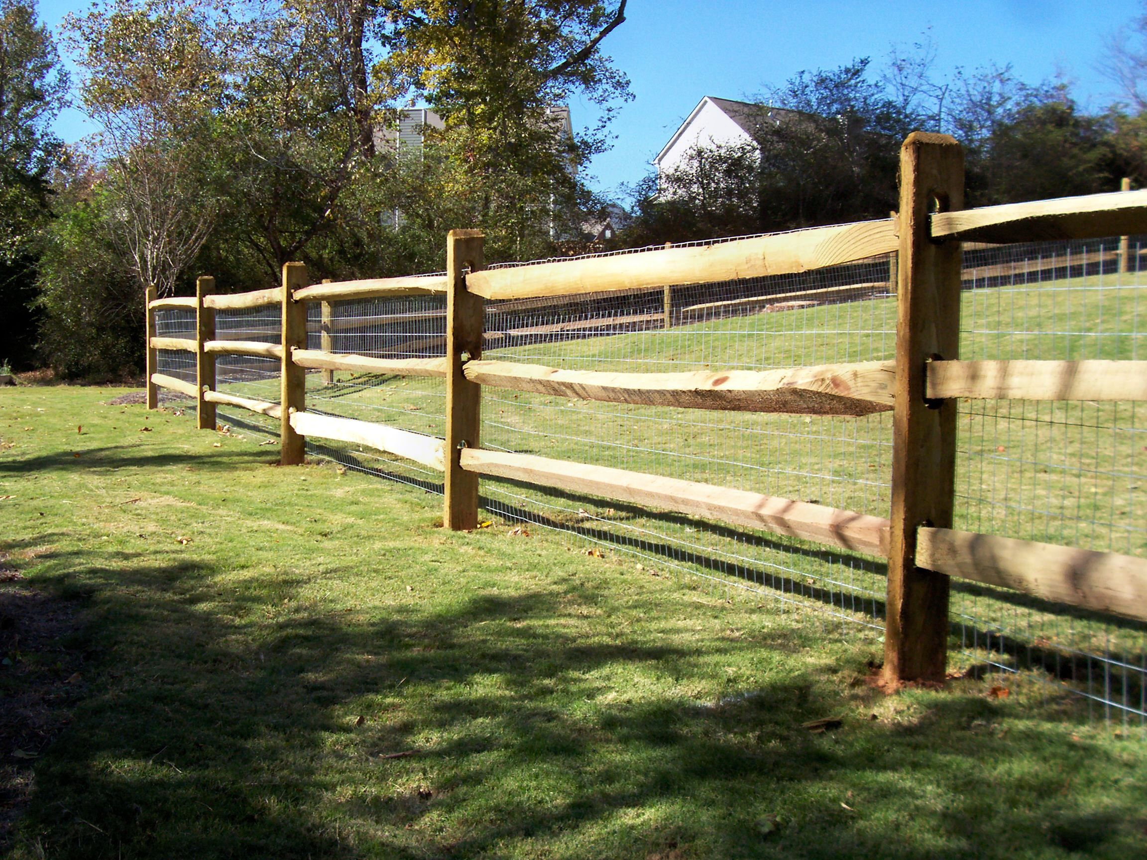 Ranch Style Wood Fence Designs Wood Ranch Rail Fence Fencing Ideas pertaining to proportions 2304 X 1728